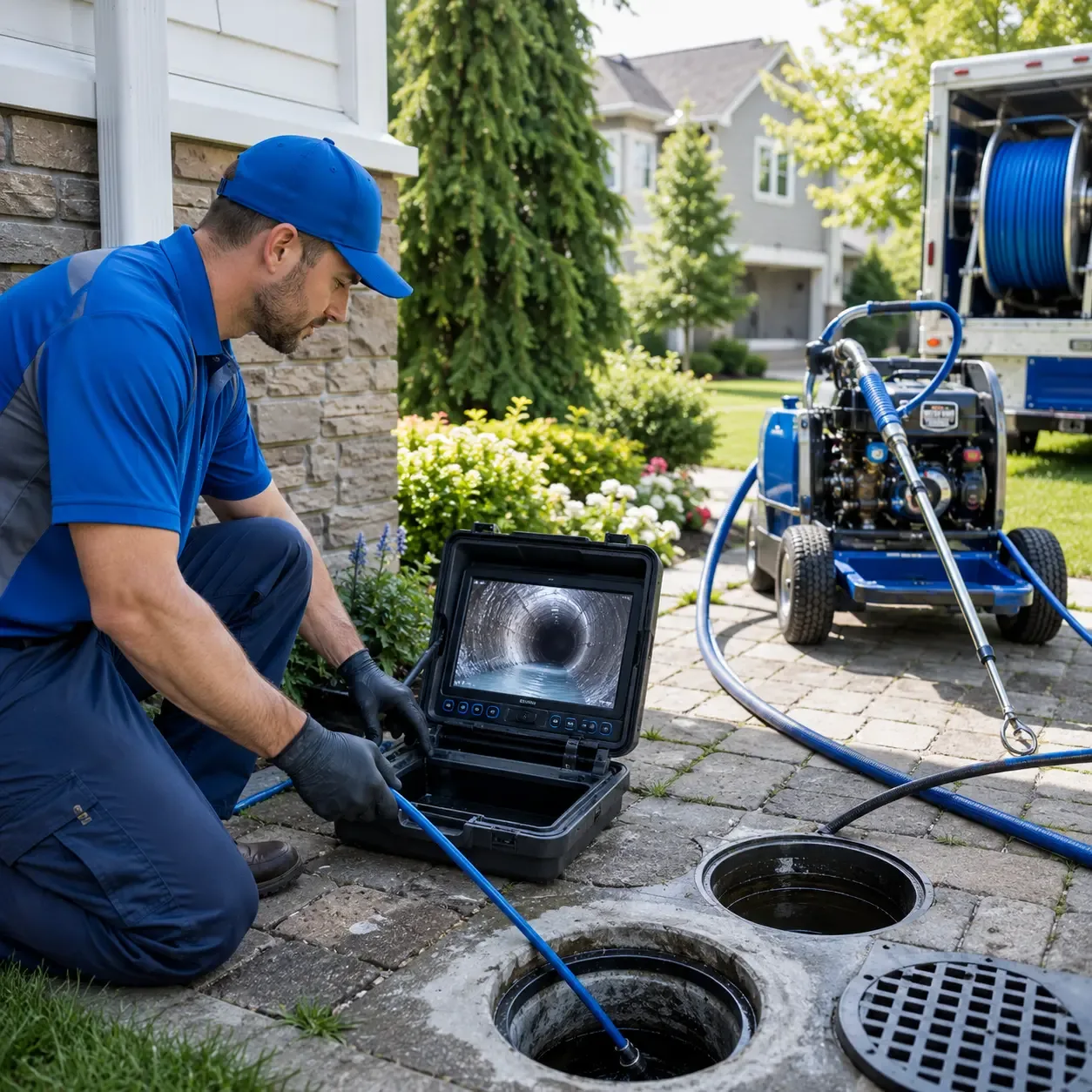 Outdoor drain cleaning professionals serving New Egypt, NJ
