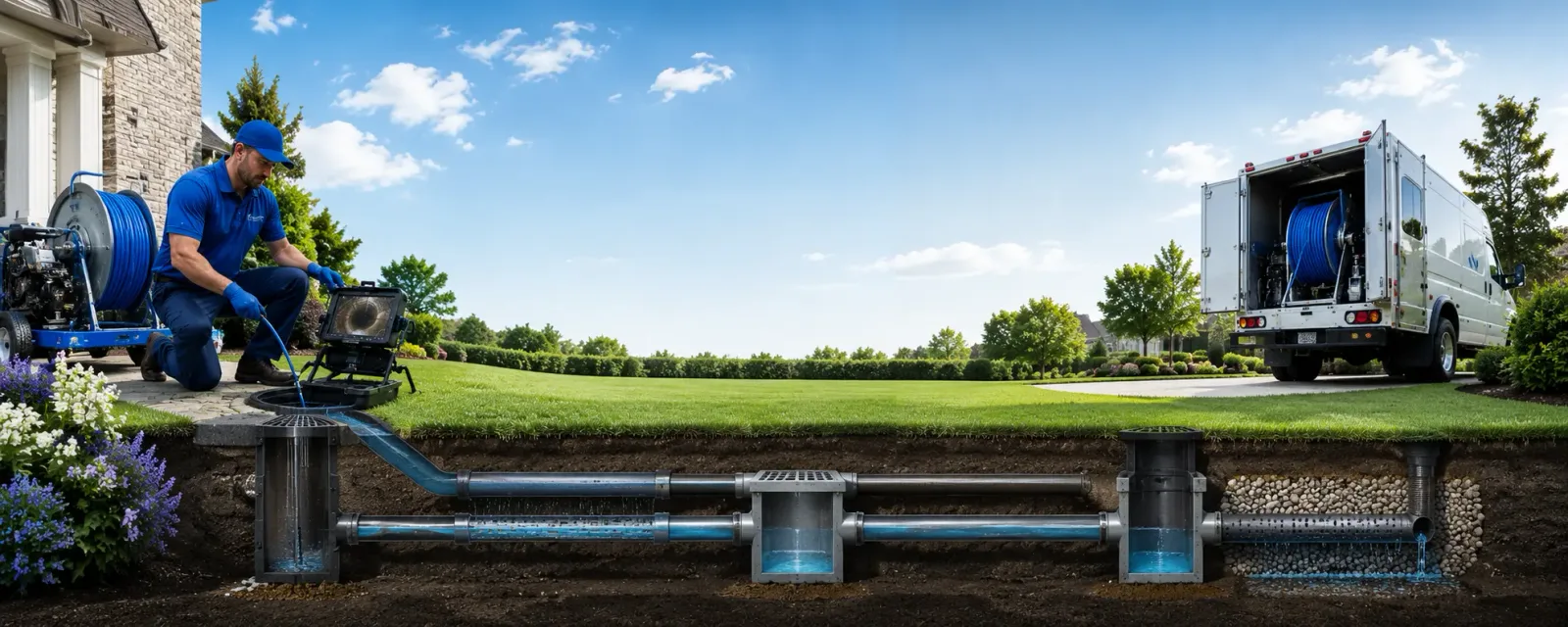 Outdoor drain cleaning information for New Egypt, NJ